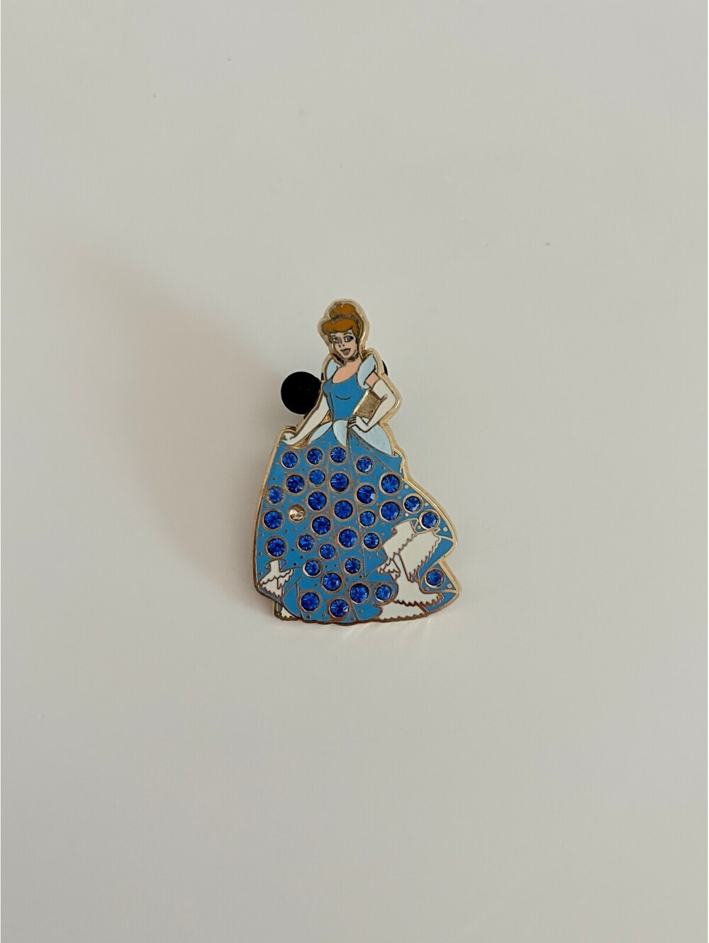 2006 Disney Trading Pin Cinderella with Blue Rhinestones & Gown